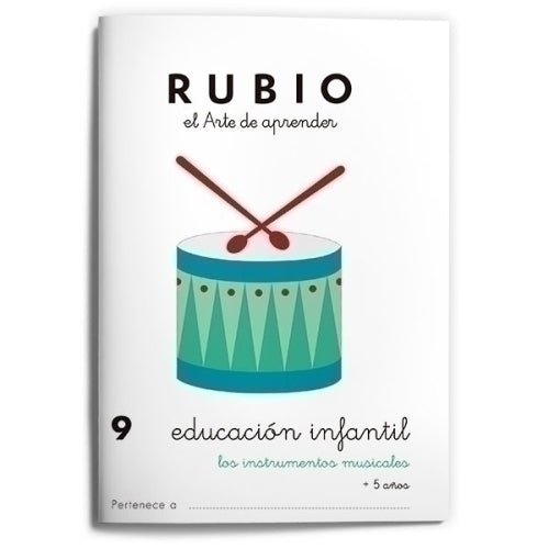 Miquelrius - CUADERNO RUBIO A5 EDU. INF. 9 INSTRUMENT - Pack de 10 unidades