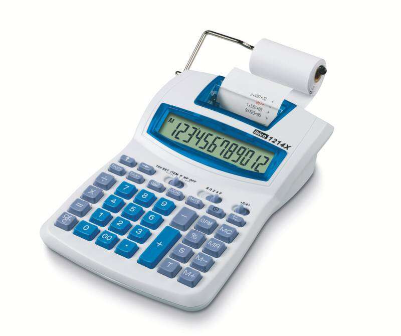 Ibico - 1214X calculadora Escritorio Calculadora de impresión Azul  Blanco