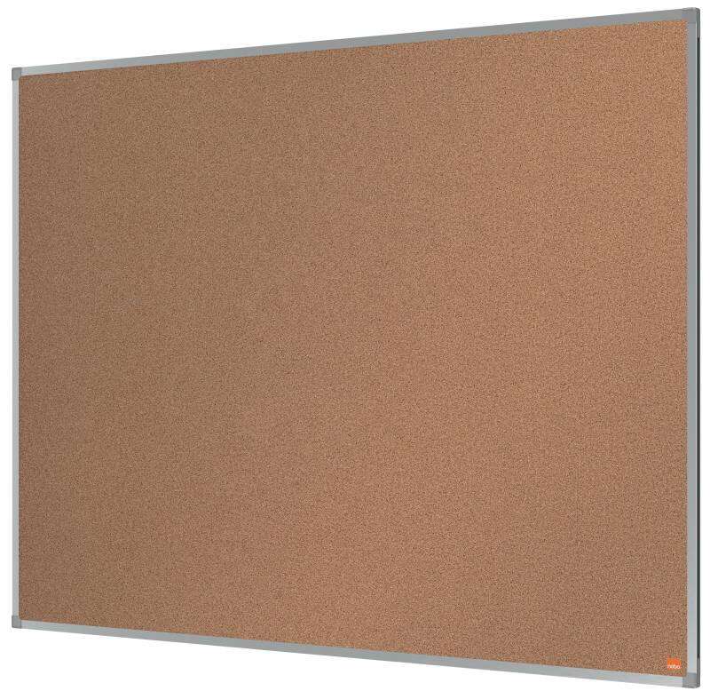 Nobo Essence Tablero de Anuncios de Corcho 1200x900mm - Montaje en Esquinas - Superficie de Corcho - Marco de Aluminio Anodizado - Color Natural 1 pieza(s)