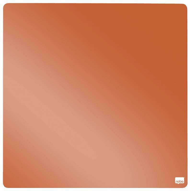 Nobo Tile Mini Pizarra Magnetica 360x360mm - sin Marco - Variedad de Colores - Almohadillas e Imanes - Diseño Creativo y Colorido - Naranja 1 pieza(s)