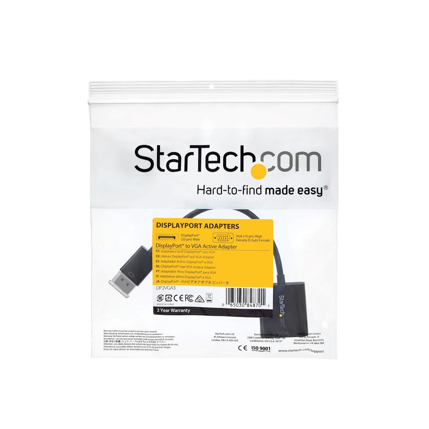 StarTech.com - Adaptador Conversor DisplayPort 1.2 a VGA - Convertidor DP a VGA HD15 - 1920x1200