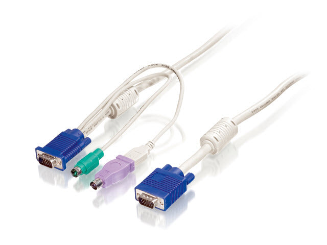 LevelOne - Cable KVM PS/2 y USB de 3m