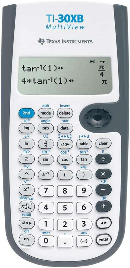 Texas Instruments - TI-30XB MultiView calculadora Bolsillo Calculadora científica Gris  Blanco