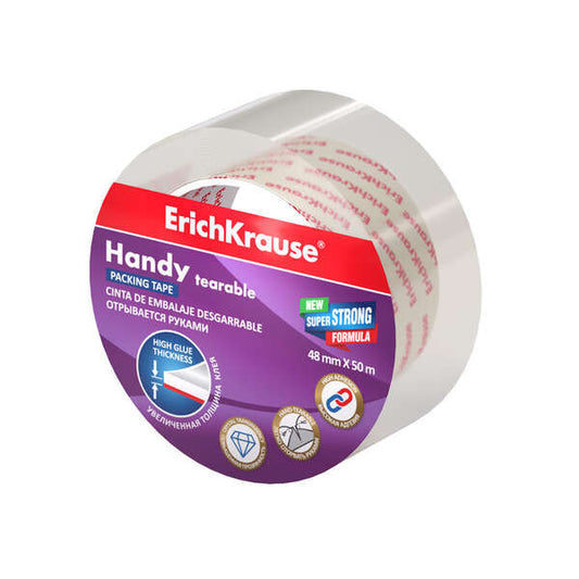 Erichkrause Cinta Precinto Handy - 48mmx50m - Resistente y Duradera - Color Transparente 1 pieza(s)