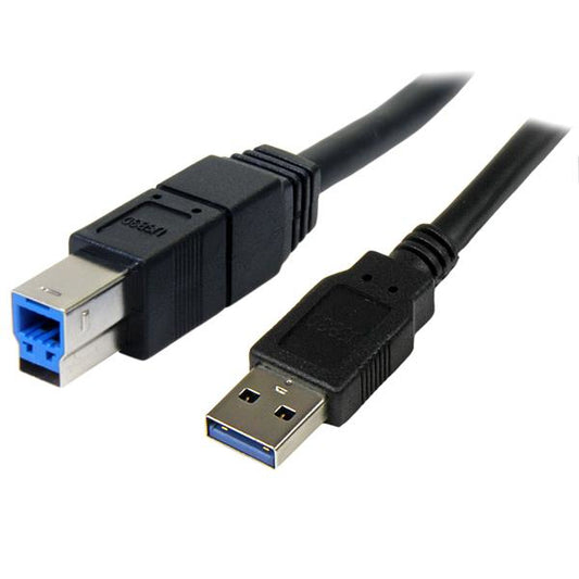 StarTech.com - Cable USB 3.0 SuperSpeed Negro de 3 metros - A Macho a B Macho