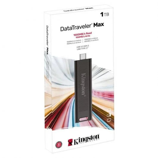 Kingston Technology - DataTraveler Max unidad flash USB 1 TB USB Tipo C 3.2 Gen 2 (3.1 Gen 2) Negro