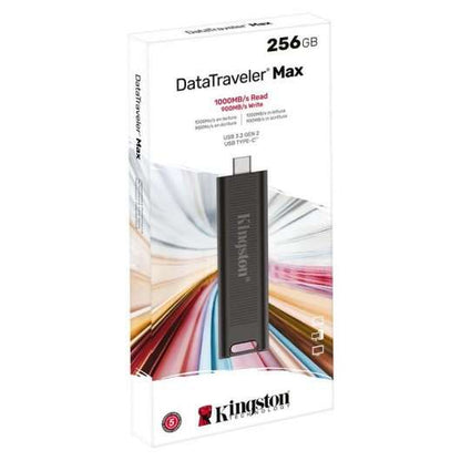 Kingston Technology - DataTraveler Max unidad flash USB 256 GB USB Tipo C 3.2 Gen 2 (3.1 Gen 2) Negro