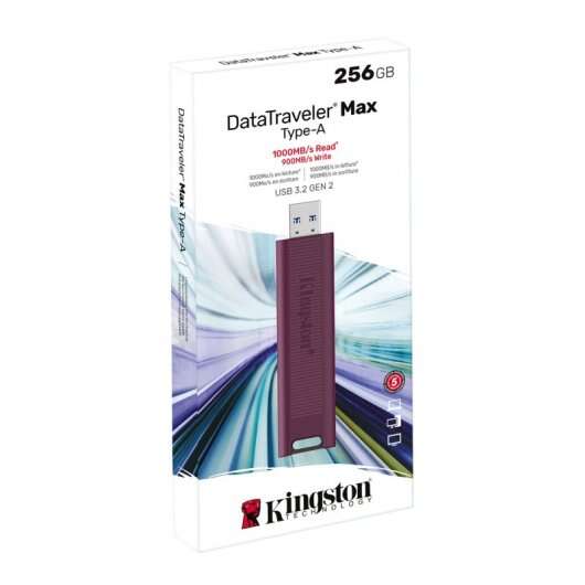 Kingston Technology - DataTraveler Max unidad flash USB 256 GB USB tipo A 3.2 Gen 2 (3.1 Gen 2) Rojo