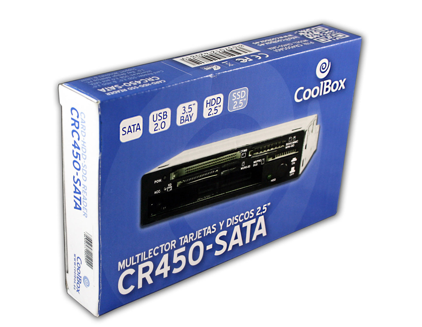 CoolBox - CR450SA01 lector de tarjeta SATA Interno Negro