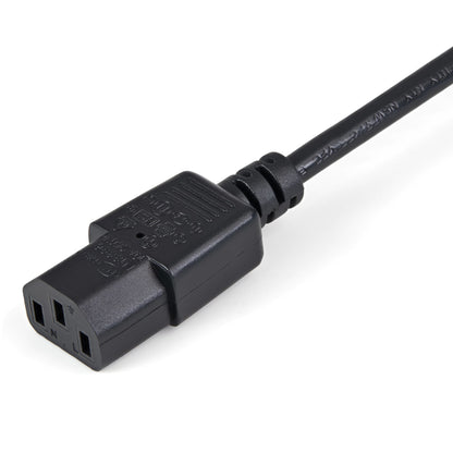 StarTech.com - Cable de 1m de Extensión de Alimentación  C14 a C13  10A 125V  18AWG  Alargador de Cable de Corriente de Ordenador  IEC-320-C14 a IEC-320-C13  para Fuente de Alimentación  UL