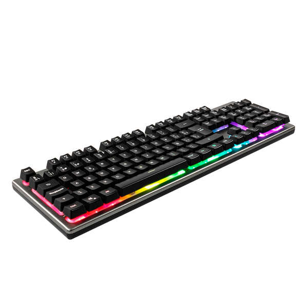 Unykach Nova K244 Teclado Gaming Multimedia 105 Teclas USB - Iluminacion FRGB -  Antighosting - Cable de 1.60m - Color Gris 1 pieza(s)