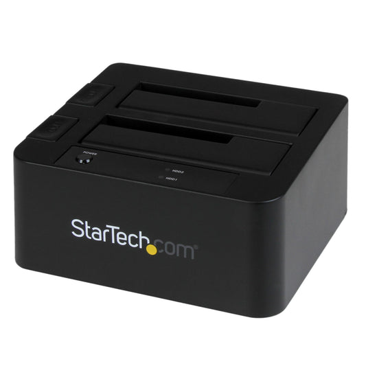 StarTech.com - Docking Station eSATA USB 3.0 con UASP de 2 Bahías para Disco Duro o SSD SATA de 2 5 o 3 5 Pulgadas