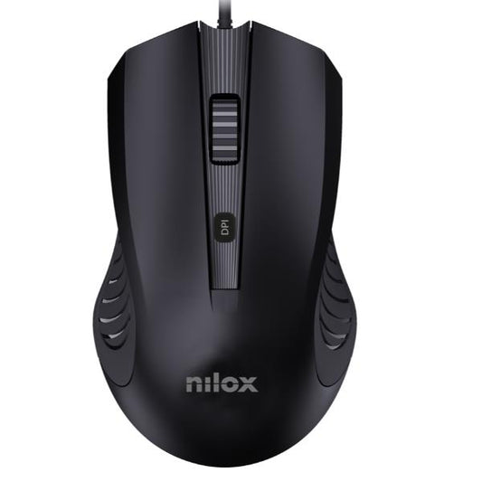 Nilox - RATÓN USB CON CABLE  NEGRO - NILOX