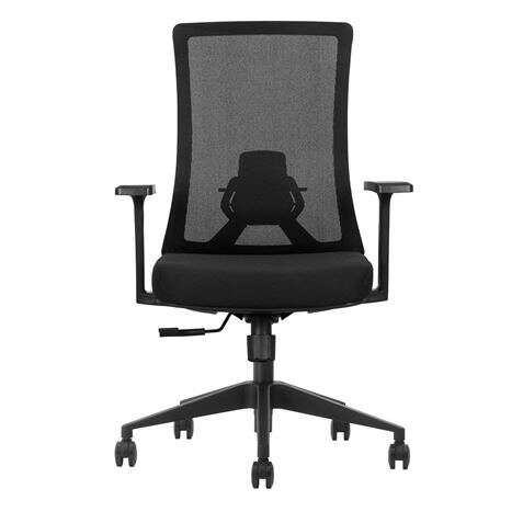 Cromad Senior SE6000 Silla de Oficina - Altura Ajustable con Elevador de Gas de Grado 4 - Soporte Lumbar Ajustable - Respaldo de Malla - Ruedas de Nailon 360º - Color Negro 1 pieza(s)