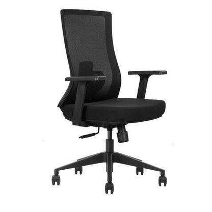 Cromad Senior SE6000 Silla de Oficina - Altura Ajustable con Elevador de Gas de Grado 4 - Soporte Lumbar Ajustable - Respaldo de Malla - Ruedas de Nailon 360º - Color Negro 1 pieza(s)