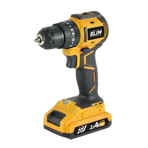 Blim Taladro de Impacto - Motor Brushless - Mango Ergonomico - Incluye 1 Bateria 20V - 2.0 Ah + Cargador - Display y Luz LED - 2 Velocidades - Par Maximo 50Nm - Par de Apriete 20+3 - Portabroca de 10mm Sin Llave - Color Negro 1 pieza(s)