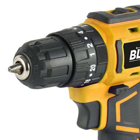 Blim Taladro de Impacto - Motor Brushless - Mango Ergonomico - Incluye 1 Bateria 20V - 2.0 Ah + Cargador - Display y Luz LED - 2 Velocidades - Par Maximo 50Nm - Par de Apriete 20+3 - Portabroca de 10mm Sin Llave - Color Negro 1 pieza(s)