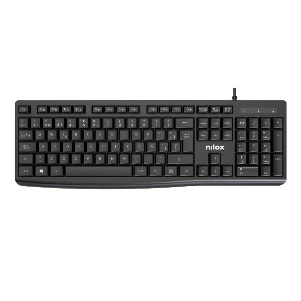 Nilox - TECLADO CON CABLE  NEGRO  ESPAÑOL