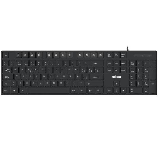 Nilox - TECLADO CON CABLE  NEGRO  ESPAÑOL