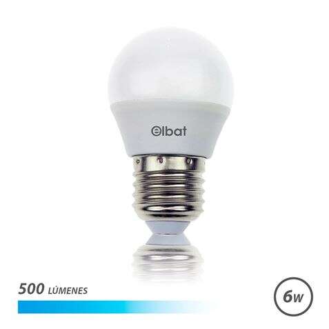 Elbat Bombilla LED G45 E27 6W 500 Lumenes - Luz Fria - Color Blanco 1 pieza(s)