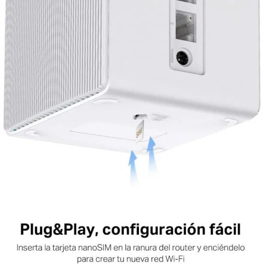 Mercusys Router Inalambrico 4G LTE 300Mbps - 2 Puertos 10/100Mbps - Color Blanco 1 pieza(s)