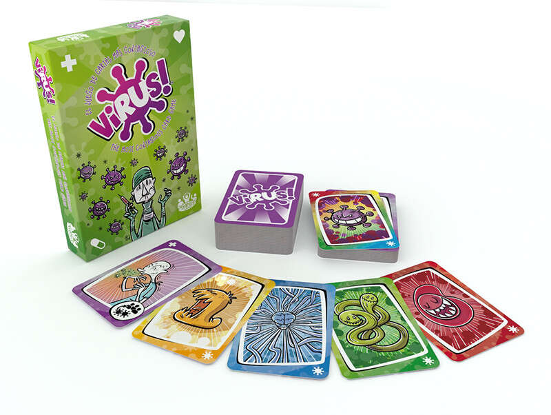 Virus! ¡El Juego de Cartas mas Contagioso! Juego de Cartas - Tematica Medicina - De 2 a 6 Jugadores - A partir de 8 Años - Duracion 20min. aprox. 1 pieza(s)