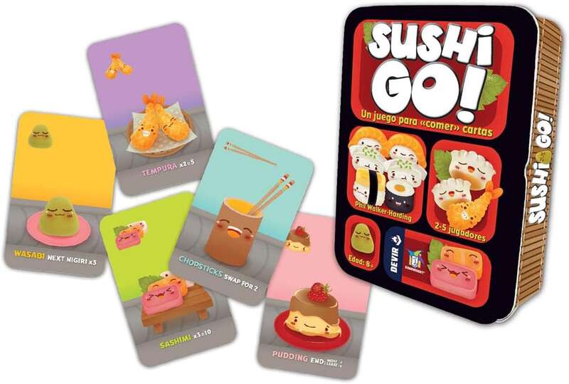 Sushi Go Juego de Cartas - Tematica Gastronomia/Oriental - De 2 a 5 Jugadores - A partir de 10 Años - Duracion 15min. aprox. 1 pieza(s)