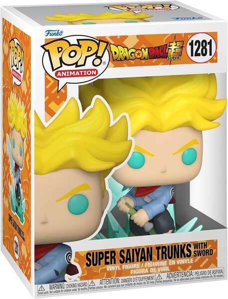 Funko Pop Animacion Dragon Ball Super Saiyan Trunks con Espada - Figura de Vinilo - Altura 9.5cm aprox. 1 pieza(s)