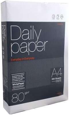 Daily Paper Papel A4 80gr. 210x297mm (500 Hojas) Blanco 5 pieza(s)