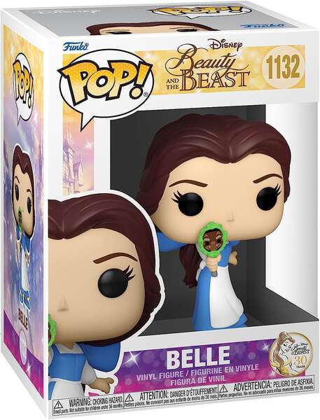 Funko Pop Disney La Bella y la Bestia Bella con Espejo - Figura de Vinilo - Altura 9.5cm aprox. 1 pieza(s)