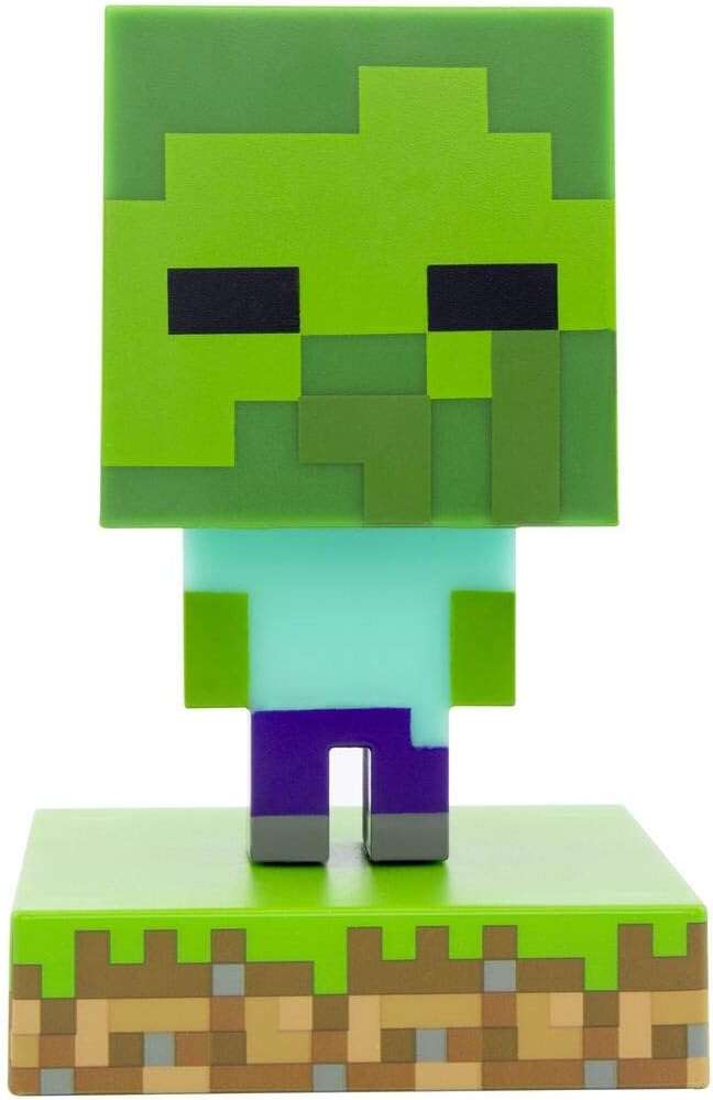 Paladone Minecraft Icon Lampara Minecraft Zombie - Plastico BDP - Alimentacion con Pilas - Tamaño 11cm de Altura 1 pieza(s)