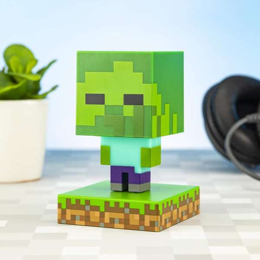 Paladone Minecraft Icon Lampara Minecraft Zombie - Plastico BDP - Alimentacion con Pilas - Tamaño 11cm de Altura 1 pieza(s)