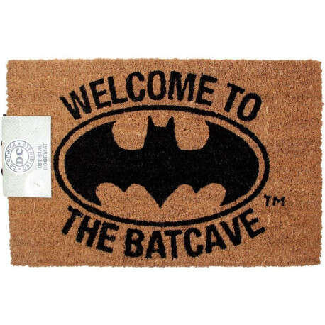 Pyramid DC Comics Felpudo Batman Welcome to the Batcave - Fabricado en Fibra de Coco con Base de PVC - Tamaño 60x40cm 1 pieza(s)