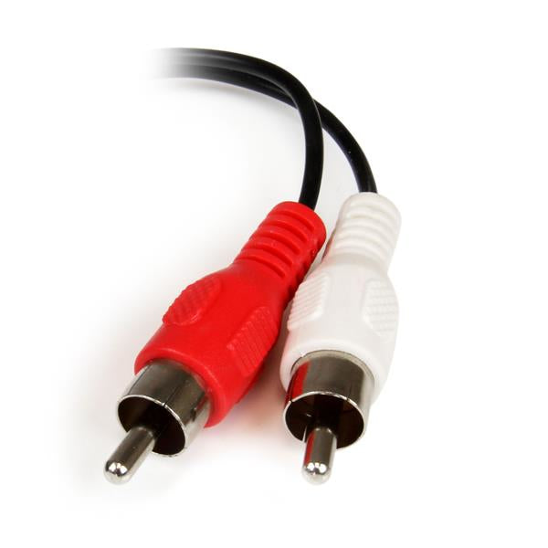 StarTech.com - Cable Adaptador de 15cm de Audio Estéreo Mini Jack de 3 5mm Hembra a 2x RCA Macho