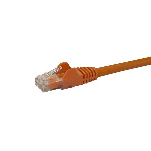 StarTech.com - Cable de 2m Naranja de Red Gigabit Cat6 Ethernet RJ45 sin Enganche - Snagless