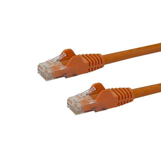 StarTech.com - Cable de 2m Naranja de Red Gigabit Cat6 Ethernet RJ45 sin Enganche - Snagless