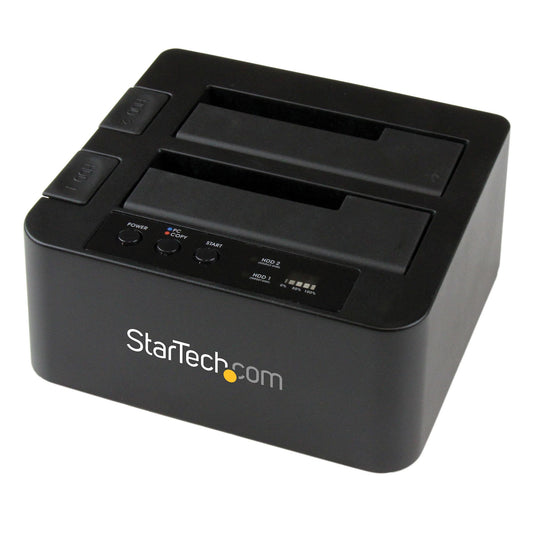 StarTech.com - Duplicador USB 3.0 (5Gbps) o eSATA de Discos Duros de 2 Bahías  Independiente  Clonador Copiador de SSD o HDD SATA III de 2 5/3 5"  Estación de Acoplamiento de HDD