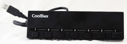 CoolBox - COO-UPH356A hub de interfaz 5000 Mbit/s Negro