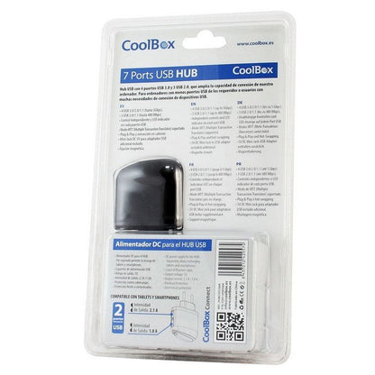 CoolBox - COO-UPH356A hub de interfaz 5000 Mbit/s Negro