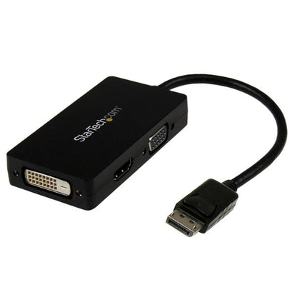 StarTech.com - Adaptador Conversor DisplayPort a VGA DVI o HDMI - Convertidor A/V 3 en 1 para viajes