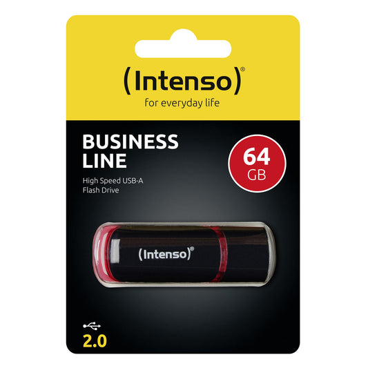 Intenso - 64GB USB2.0 unidad flash USB USB tipo A 2.0 Negro  Rojo