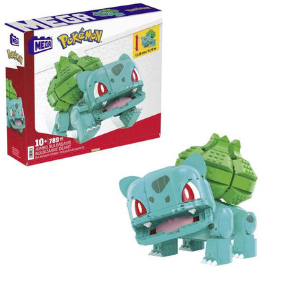 Mattel Mega Construx Wonder Builders Pokemon Bulbasaur Jumbo - Figura de Construccion - Tamaño 17cm aprox. - 789 Piezas 1 pieza(s)