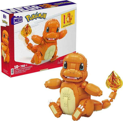 Mattel Mega Construx Wonder Builders Pokemon Charmander Jumbo - Figura de Construccion - Tamaño 25cm aprox. - 750 Piezas 1 pieza(s)