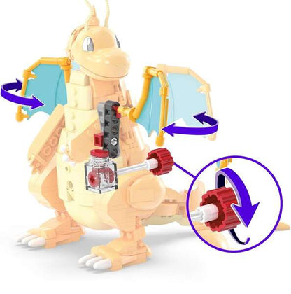 Mattel Mega Construx Wonder Builders Pokemon Dragonite - Figura de Construccion - Tamaño 19cm aprox. - 387 Piezas 1 pieza(s)