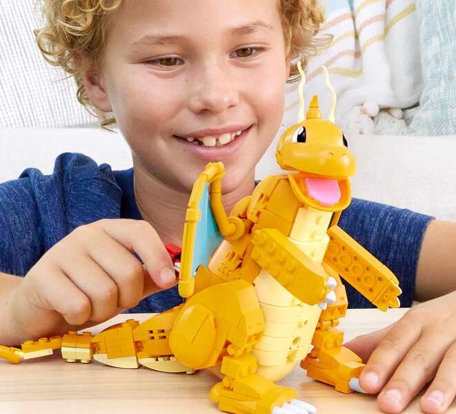 Mattel Mega Construx Wonder Builders Pokemon Dragonite - Figura de Construccion - Tamaño 19cm aprox. - 387 Piezas 1 pieza(s)