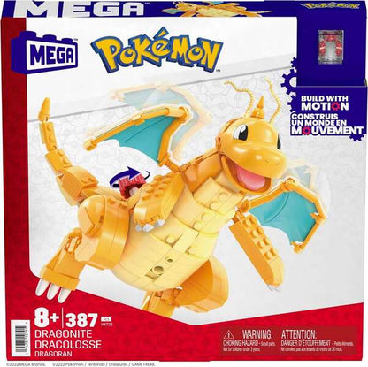 Mattel Mega Construx Wonder Builders Pokemon Dragonite - Figura de Construccion - Tamaño 19cm aprox. - 387 Piezas 1 pieza(s)