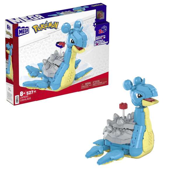 Mattel Mega Construx Wonder Builders Pokemon Lapras - Figura de Construccion - Tamaño 20cm aprox. - 527 Piezas 1 pieza(s)