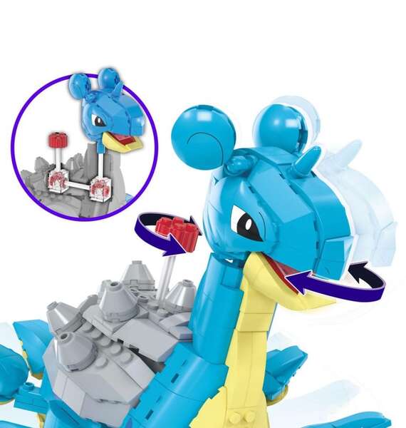 Mattel Mega Construx Wonder Builders Pokemon Lapras - Figura de Construccion - Tamaño 20cm aprox. - 527 Piezas 1 pieza(s)