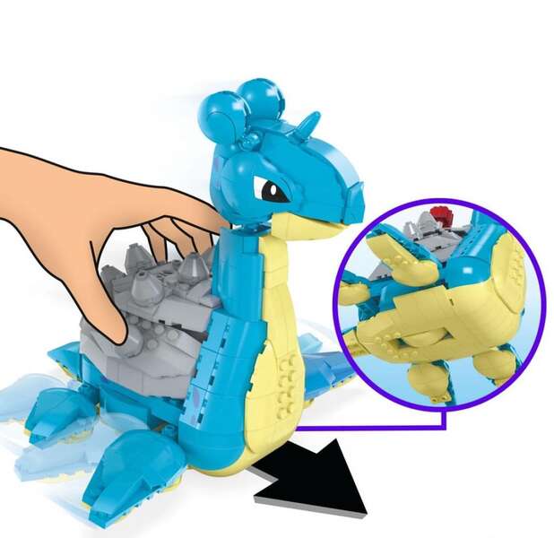 Mattel Mega Construx Wonder Builders Pokemon Lapras - Figura de Construccion - Tamaño 20cm aprox. - 527 Piezas 1 pieza(s)