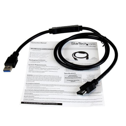 StarTech.com - Cable de 91cm Adaptador USB 3.0 a eSATA para Disco Duro o SSD - SATA de 6 Gbps